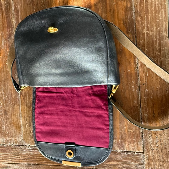 MARC JACOBS LUNA BLACK LEATHER CROSSBODY REVERSIBLE STRAP - Picture 9 of 15